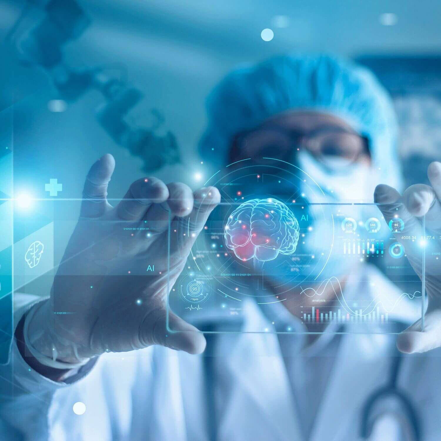 doctor with tech overlay